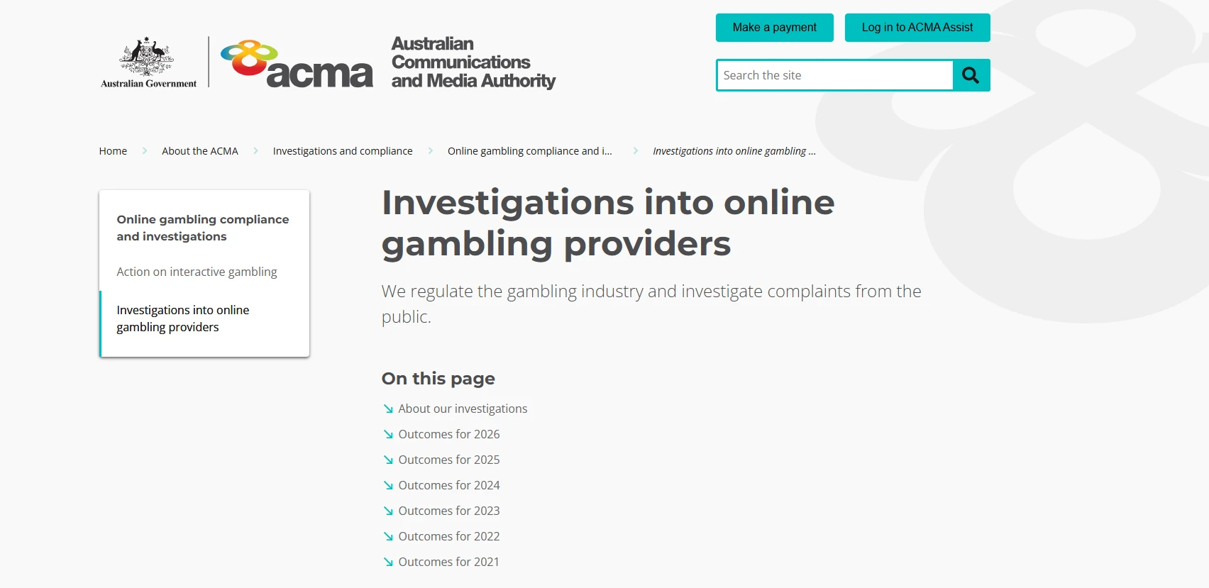 ACMA material showing Wonaco in the prohibited-service or ISP-blocking context